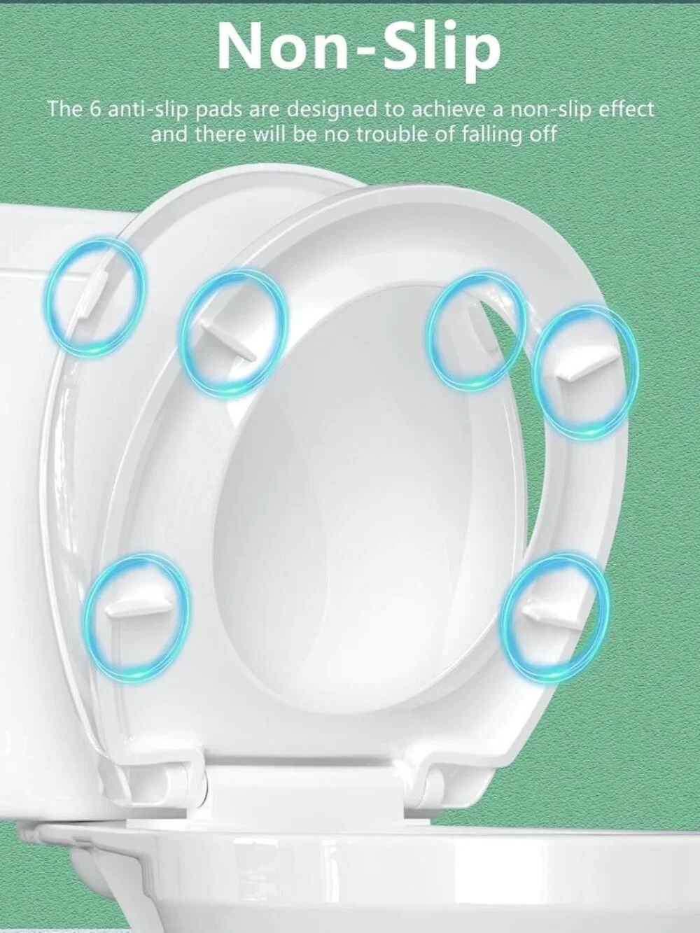 Aünsffer Round Soft-Close Toilet Seat, 16.5